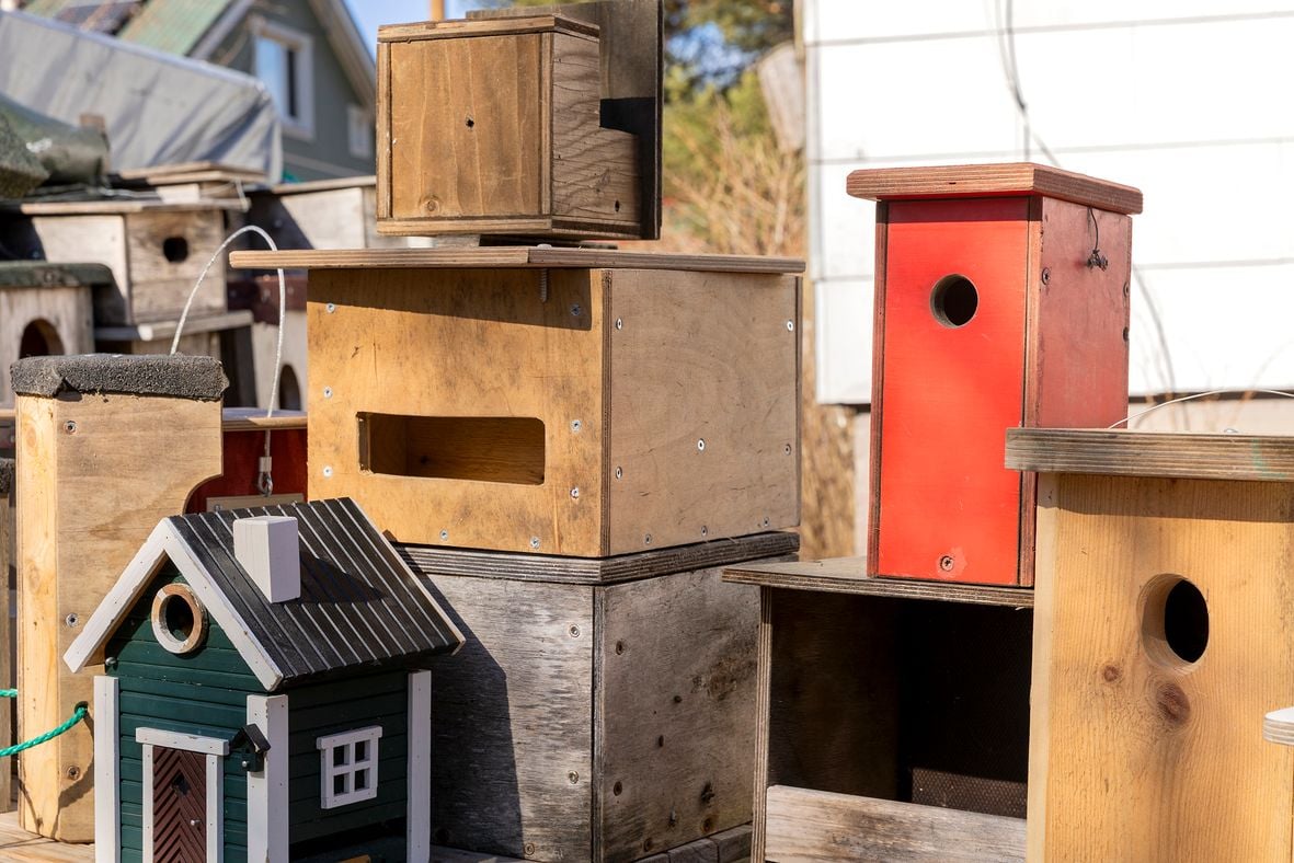 Pöntöt Urpo nikkaroi lehtipuuvanerista ja raakalaudasta.